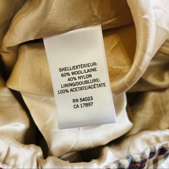 BANANA REPUBLIC FACTORY • Wool Plaid Skirt • Tan - Picture 5 of 6